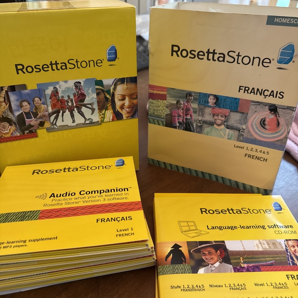 Rosetta Stone -French / Francais Level 1-5 / Version 3 CD software & Audio comp